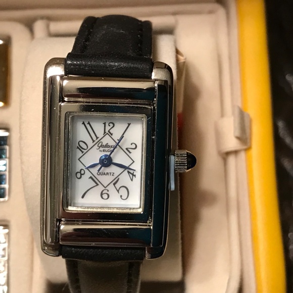 Galaxie by ELGIN.  Vintage watch with 3 decorative faceplates and jewelry box - Picture 2 of 7